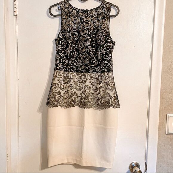 Sachin + Babi Noir Lace Peplum Sheath Dress 2 - Picture 6 of 9